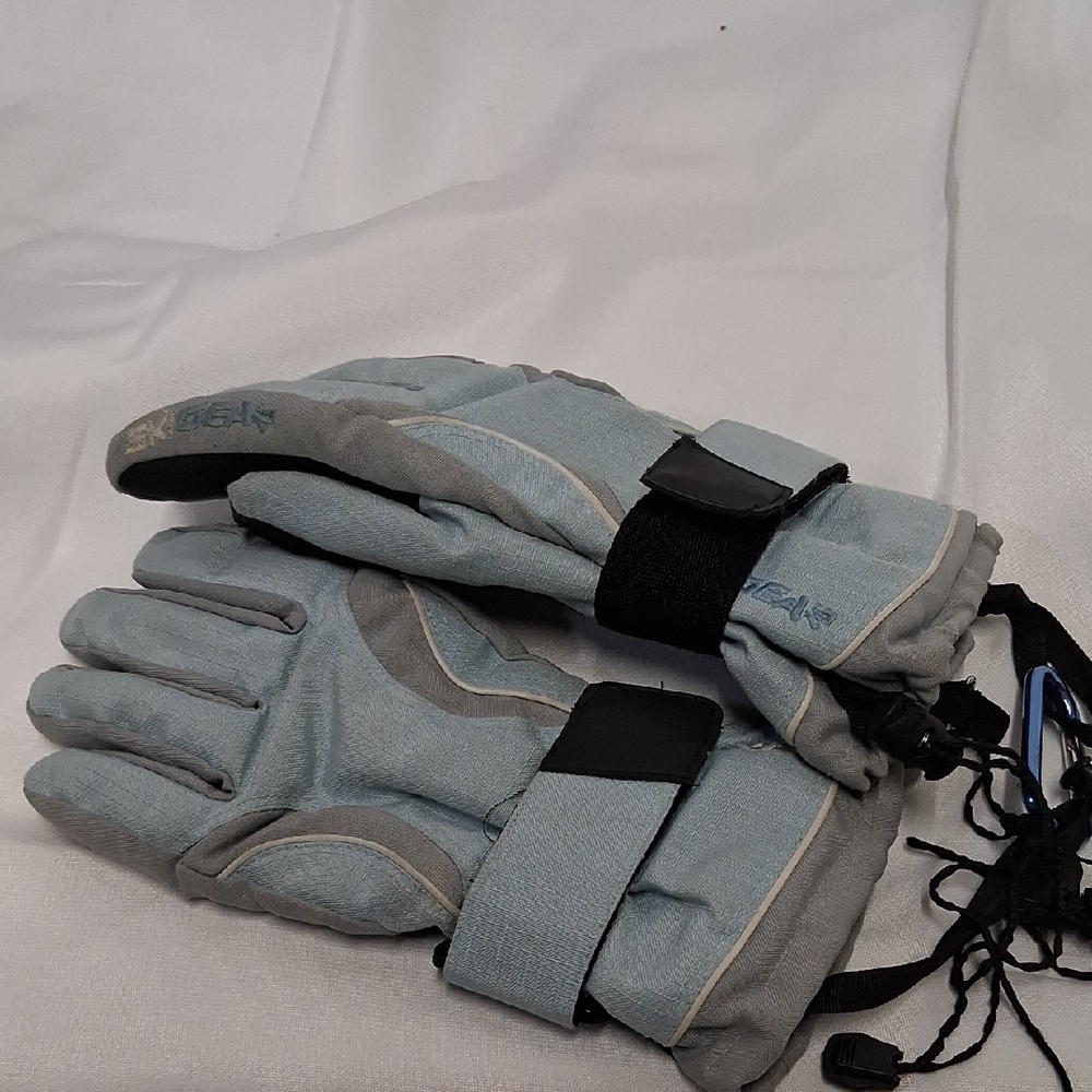 Thinsulate Insulated 40gram Light Blue Ski Gear Gloves